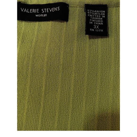 NEW VALERIE STEVENS Blouse Top Sweater 3X Square Neck Short Sleeve Office Career - Picture 7 of 10
